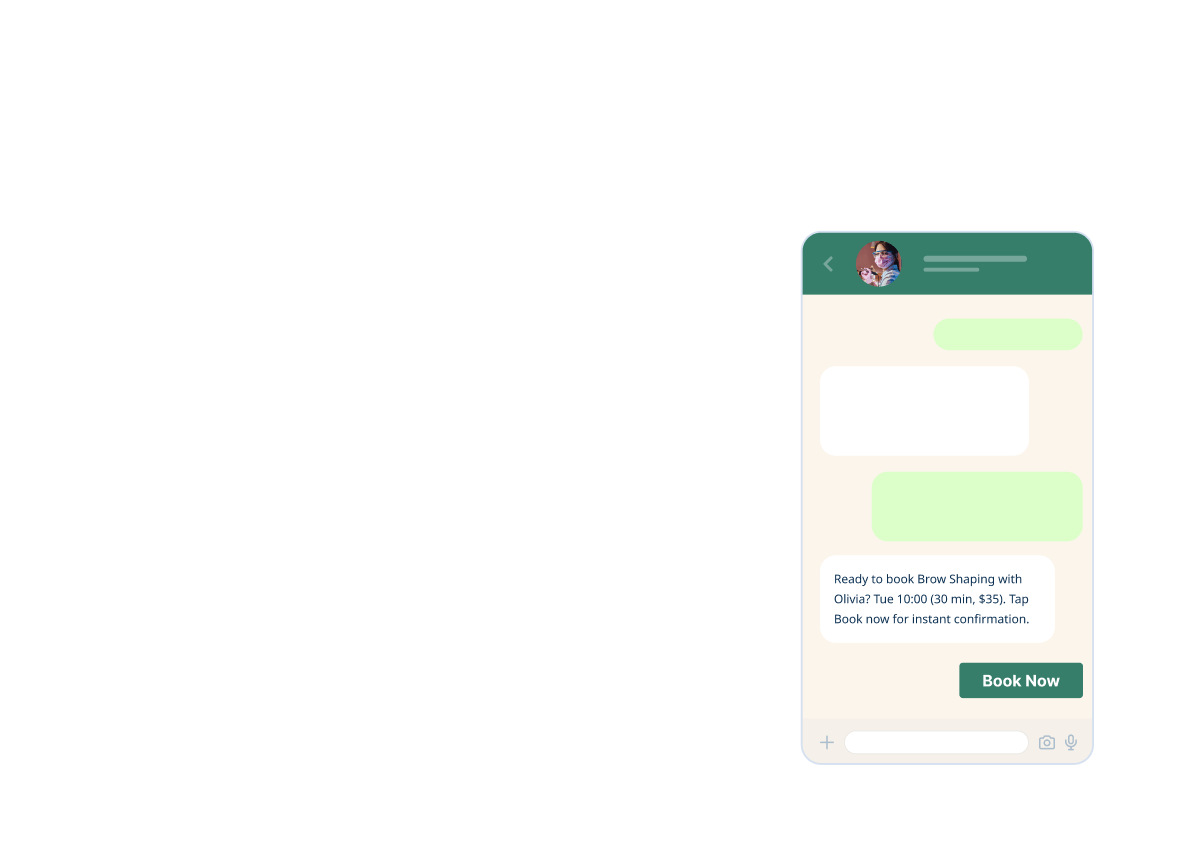 AI Voice Booking on your social media