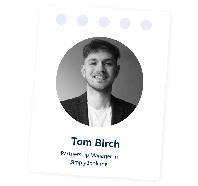 SimplyBook.me Patnership Manager Card